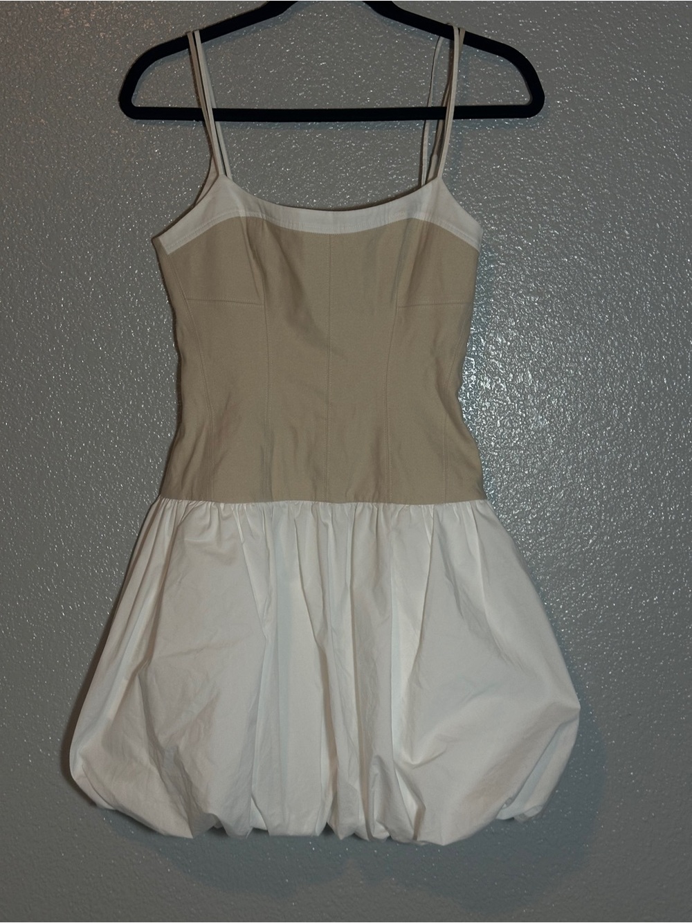 SIMKHAI Fifi Bubble Hem Poplin Mini Dress Size 0